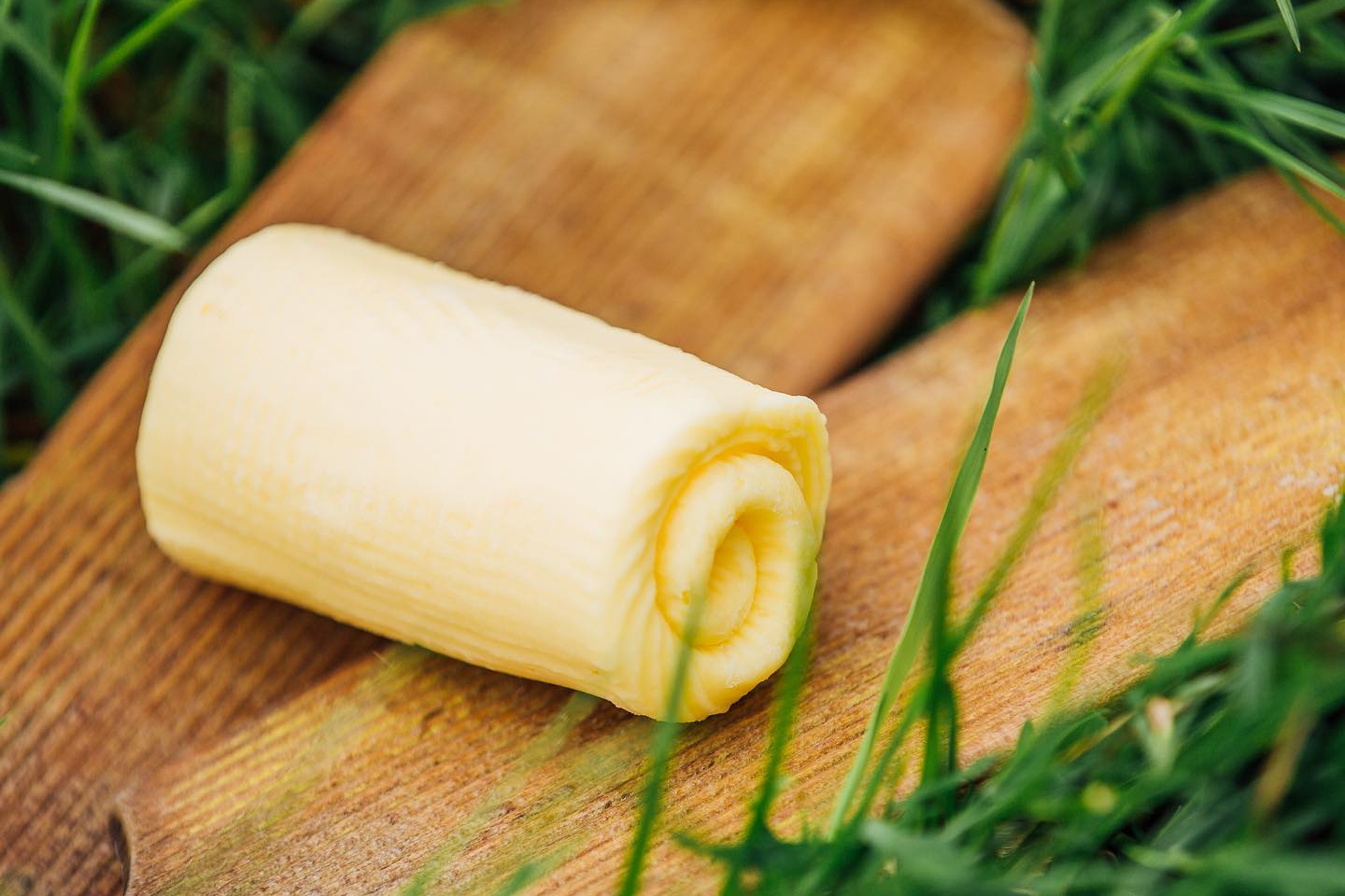 Block of Abernethy Butter on a wooden board